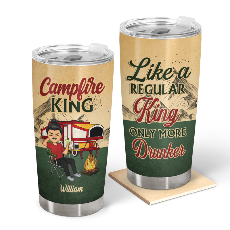 Only More Drunker - Gift For Camping Lovers - Personalized Custom Tumbler