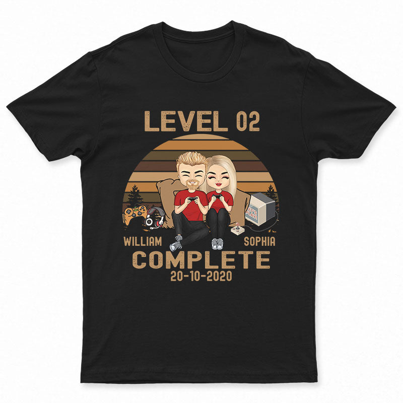 Level Complete - Gift For Couples - Personalized Custom T Shirt