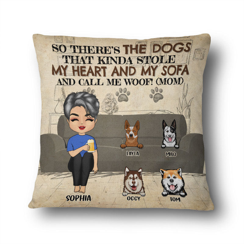 Stole My Heart And My Sofa - Gift For Dog Lovers - Personalized Custom Pillow