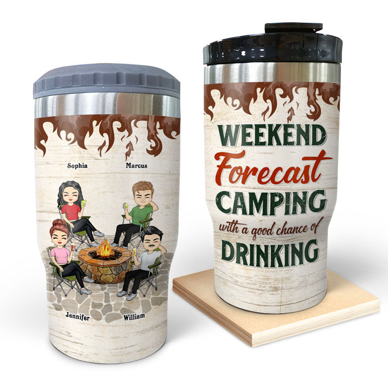Chance With Drinking - Gift For Chilling Friends - Personalized Custom Triple 3 In 1 Can Cooler