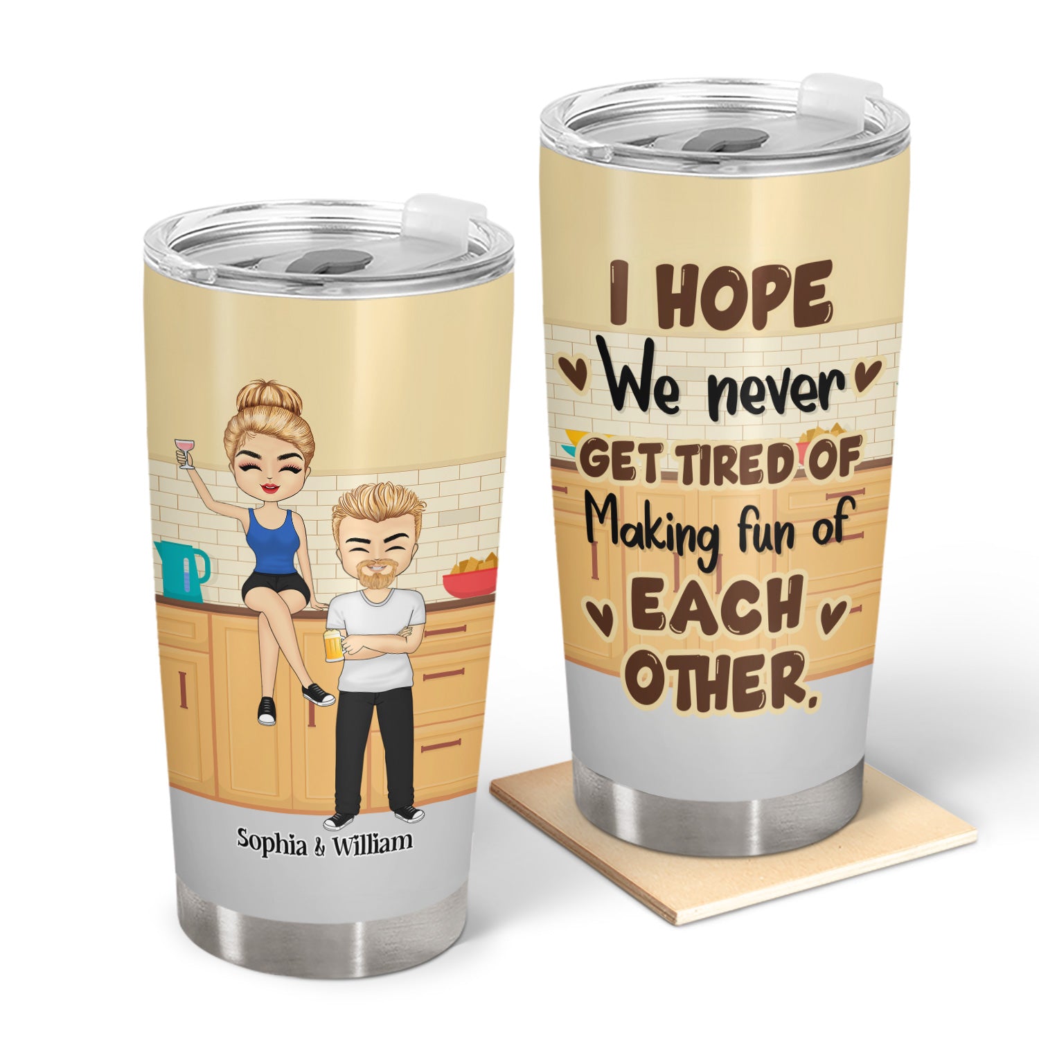 Making Fun Each Other - Gift For Couples - Personalized Custom Tumbler