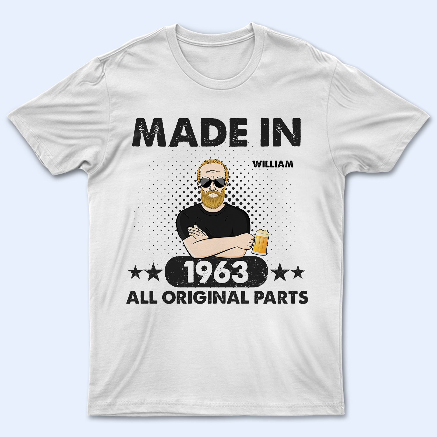 All Original Parts - Family Birthday Gift For Dad, Mom, Grandpa & Grandma - Personalized Custom T Shirt