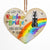 I Wish The Rainbow Bridge - Dog Memorial Gift - Personalized Custom Heart Acrylic Ornament