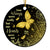 Gold Butterfly Your Wings Were Ready - Memorial Gift - Personalized Custom Circle Ceramic Ornament
