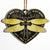 Gold Dragonfly Hold You In Heaven - Memorial Gift - Personalized Custom Heart Acrylic Ornament