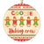Cookie Baking Crew - Christmas Gift - Personalized Custom Circle Ceramic Ornament