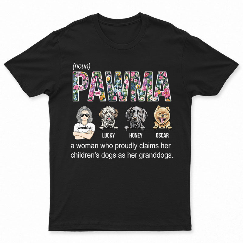 Grandma Mom Pawma - Dog Lover Gift - Personalized Custom T Shirt