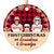First Christmas As Grandma & Grandpa - Christmas Gift For Family - Personalized Custom Circle Ceramic Ornament