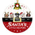 Santa's Little Helper - Christmas Gift For Dog Lovers - Personalized Custom Circle Ceramic Ornament