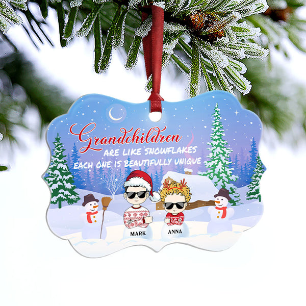 Grandkids are Like Snowflakes Each One Unique Christmas Ornament