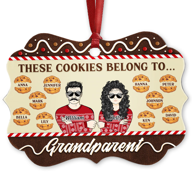 These Cookies Belong To Grandparent - Christmas Gift - Personalized Custom Aluminum Ornament
