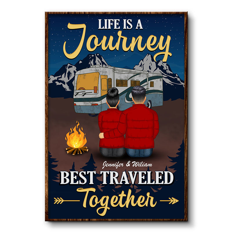 Best Traveled Together - Gift For Couple - Personalized Custom Poster