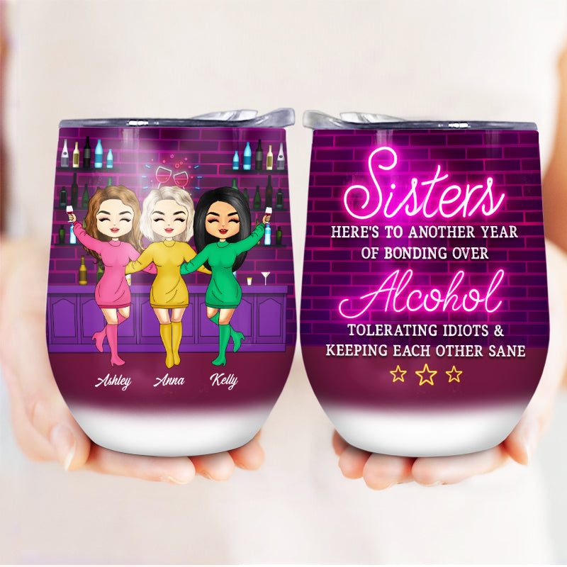 Bonding Over Alcohol With Besties - Personalized 30oz Tumbler