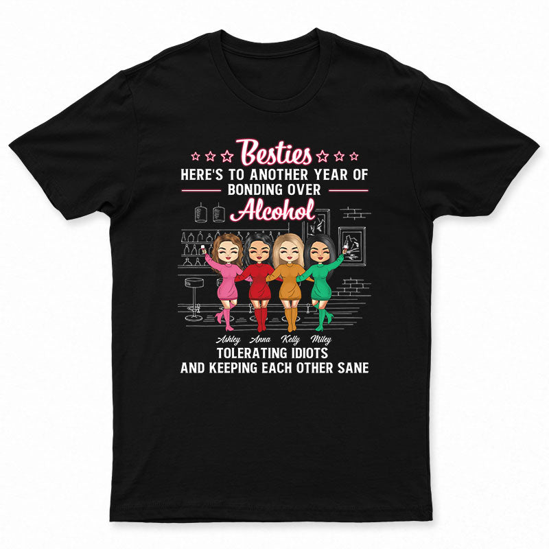 Chibi Bestie Keeping Each Other Sane - Gift For BFF, Sisters, Colleagues - Personalized Custom T Shirt