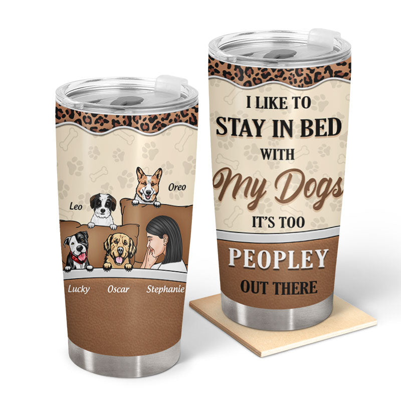 More Dogs Less People - Custom Dog Mom Engraved YETI Tumbler