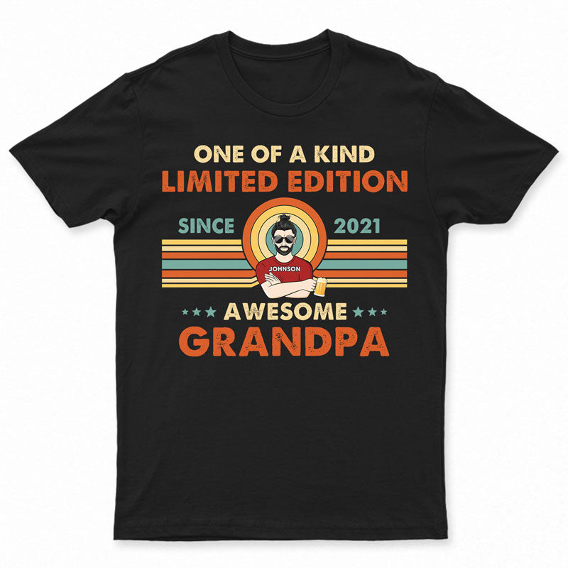 Limited Edition Awesome Dad Grandpa Uncle - Gift For Father - Personalized Custom T Shirt