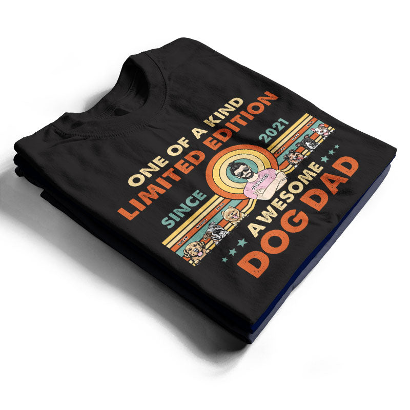 Limited Edition Awesome Dog Dad - Gift For Dog Lover - Personalized Custom T Shirt