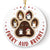 Furry And Bright - Christmas Gift For Cat Lovers - Personalized Custom Circle Ceramic Ornament