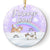 Forever Loved - Memorial Gift For Cat Lovers - Personalized Custom Circle Ceramic Ornament