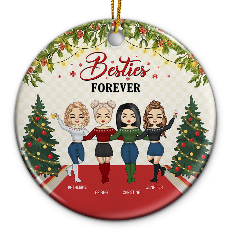 Besties Forever Personalized Christmas Ornament Gifts