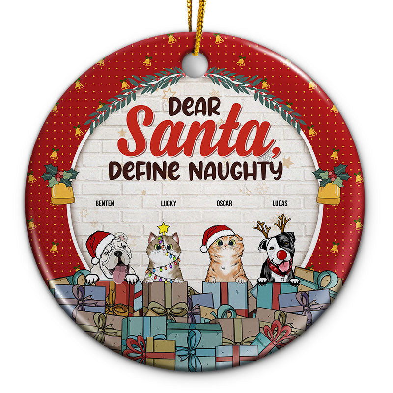 Dear Santa Define Naughty - Christmas Gift For Cat & Dog Lovers - Pers ...