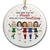 BFF We're Like A Really Small Gang - Christmas Gift For Bestie - Personalized Custom Circle Ceramic Ornament