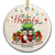 And They Lived Happily Ever After With Dog Cat - Christmas Gift For Couple - Personalized Custom Circle Ceramic Ornament
