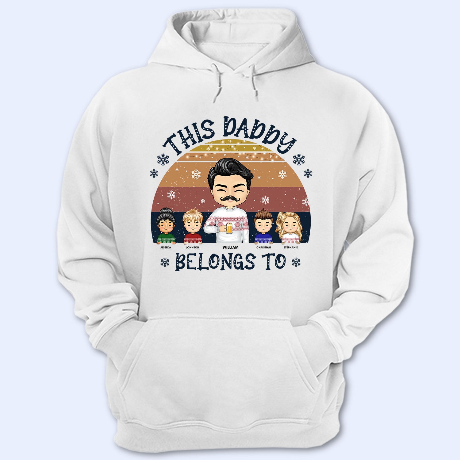 Family This Dad Grandpa Uncle Belongs To - Christmas Gift For Father - Personalized Custom Hoodie