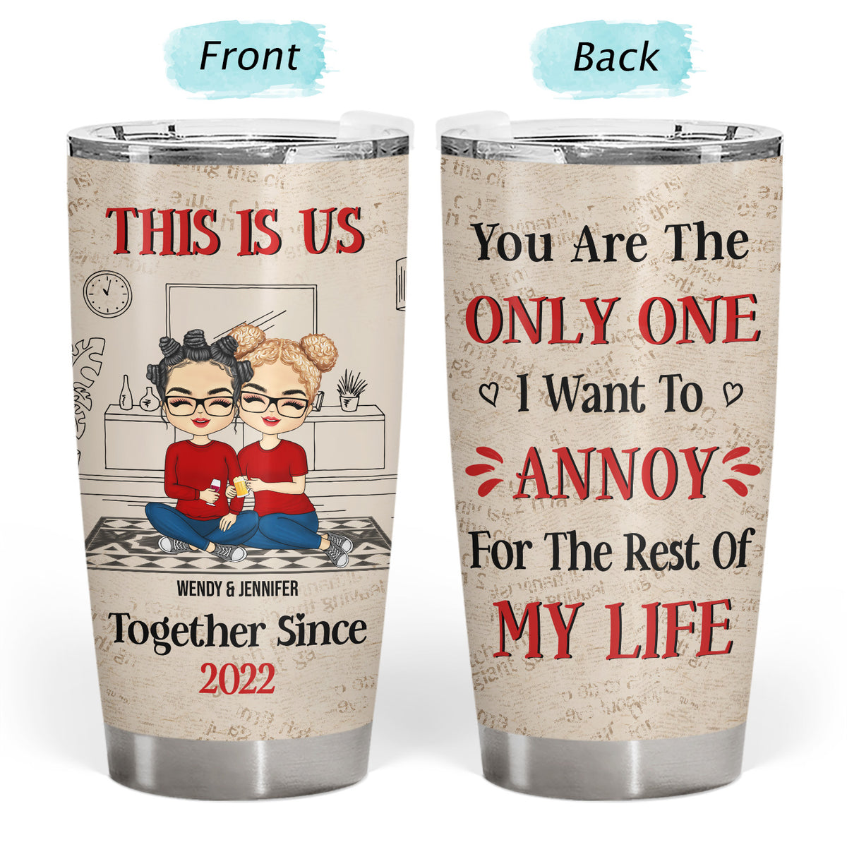 This Is Us Together Since - Couple Gift - Personalized Custom Tumbler ...