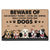 Pet Lovers Beware Of Dogs Cats - Gift For Dog & Cat Lovers - Personalized Custom Doormat