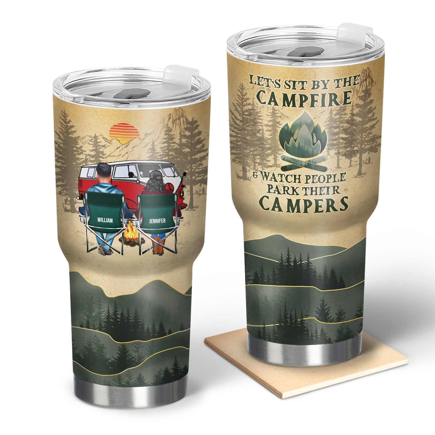 Watch People Park Their Campers - Gift For Camping Couple - Personalized Custom 30 Oz Tumbler