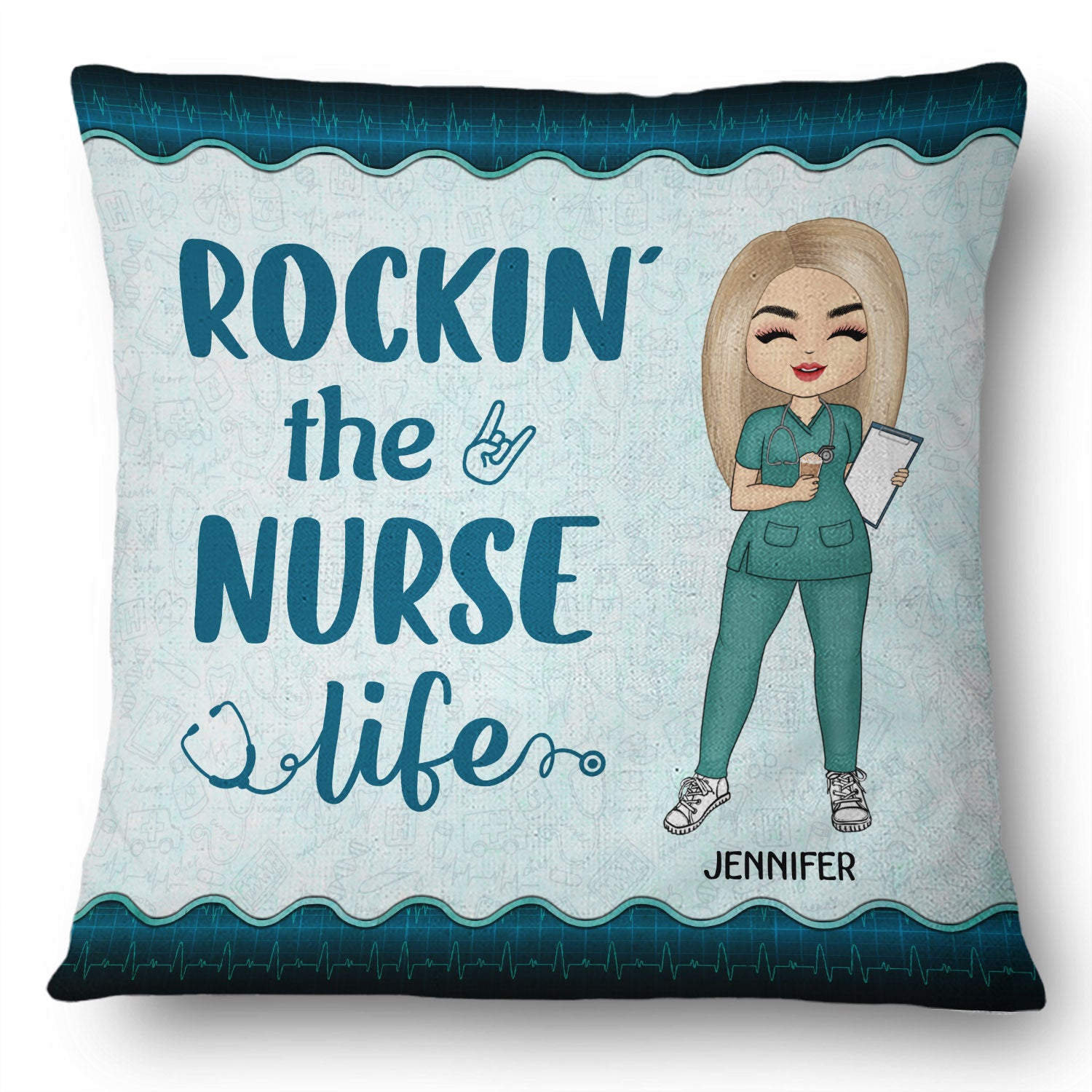 Rocking The Nurse Life - Gift For Nurse, Personalized Custom Pillow