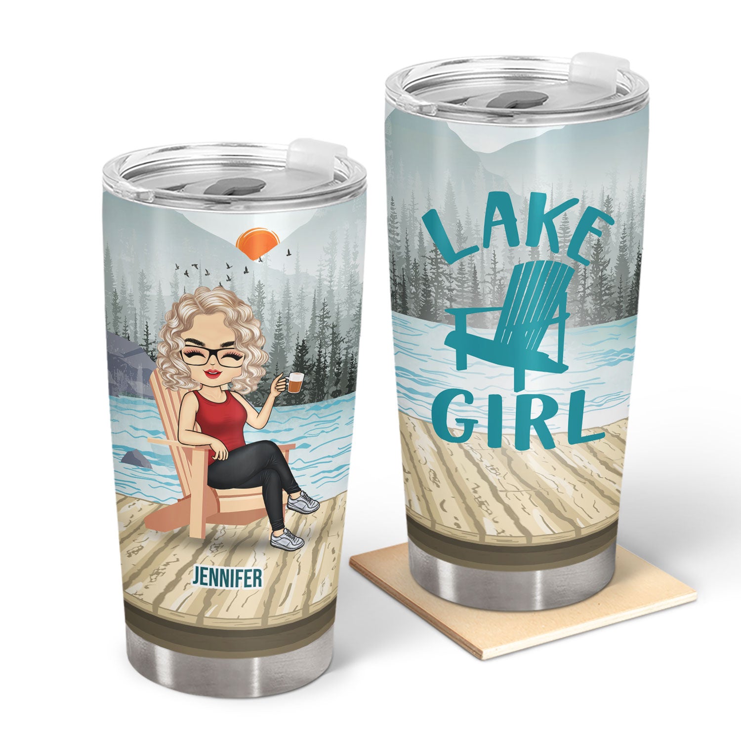 Lake People - Gift For Lake Lovers - Personalized Custom Tumbler