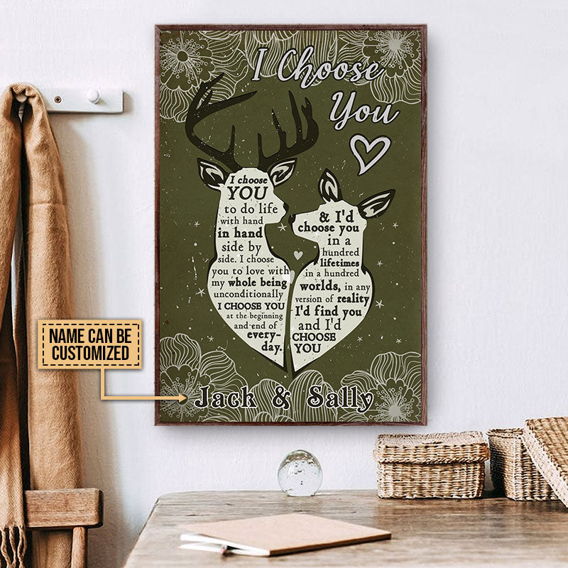 Deer I Choose You Custom Poster