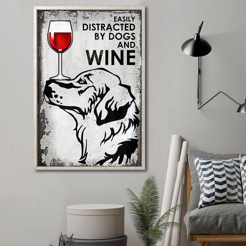 Dog Easily Distracted Customized Poster