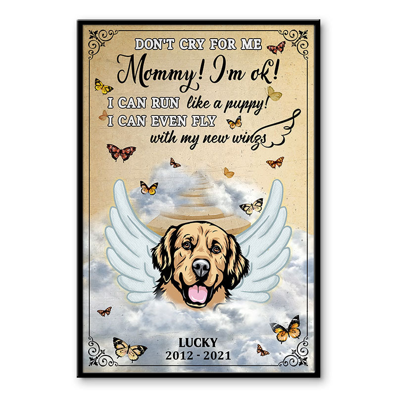 Dog Mom Don't Cry - Dog Memorial Gift - Personalized Custom Poster
