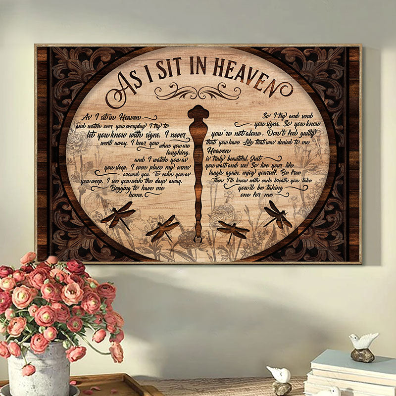 Dragonfly As I Sit In Heaven Customized Poster