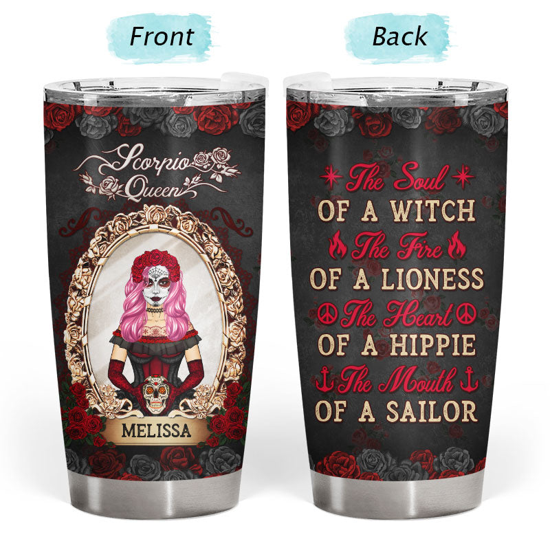 The Soul Of A Witch - Personalized Tumbler Cup - Gift For Hippies