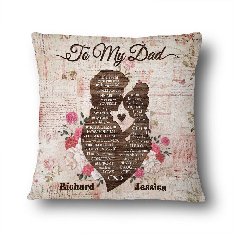 Child To Father To My Dad - Gift For Father - Personalized Custom Pillow