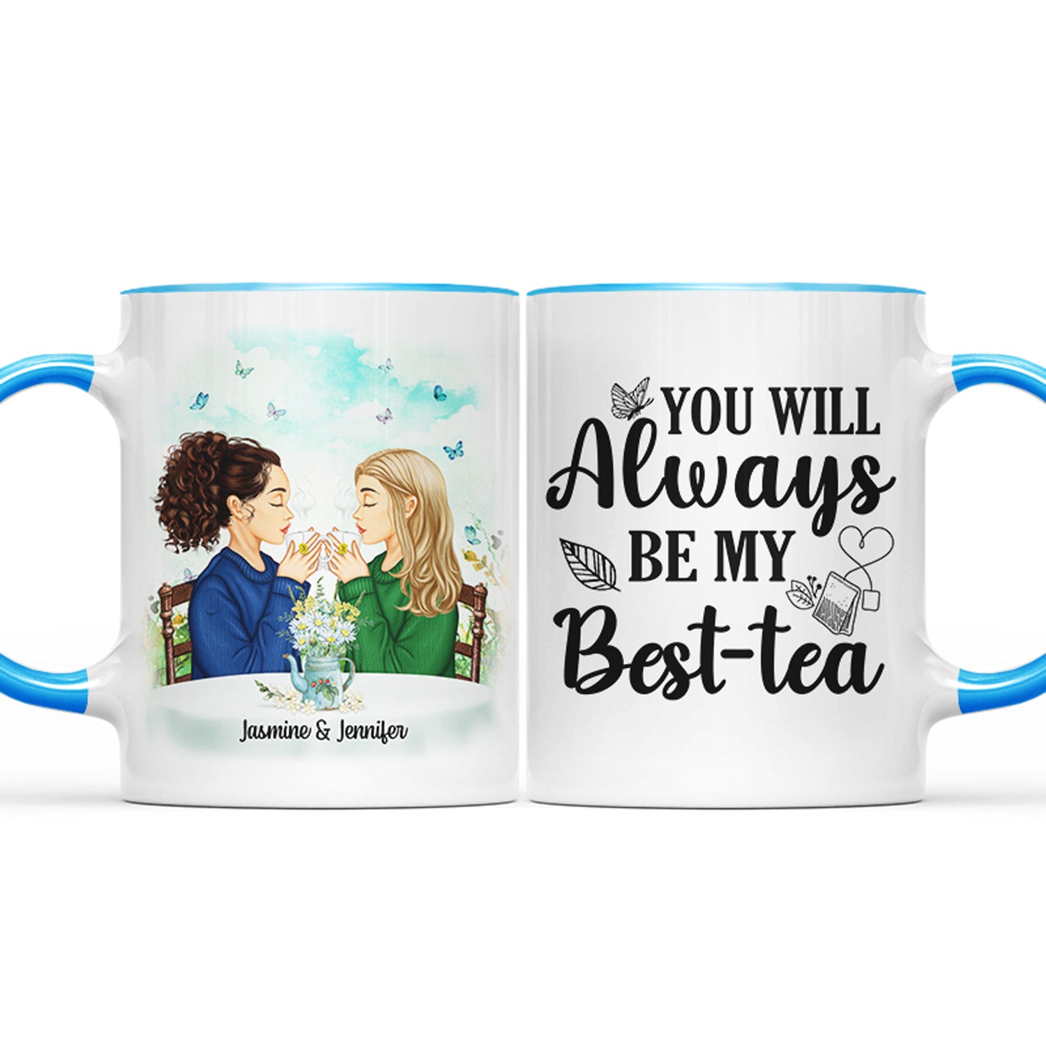 Always Be My Best-Tea - Gift For Bestie - Personalized Custom Accent Mug