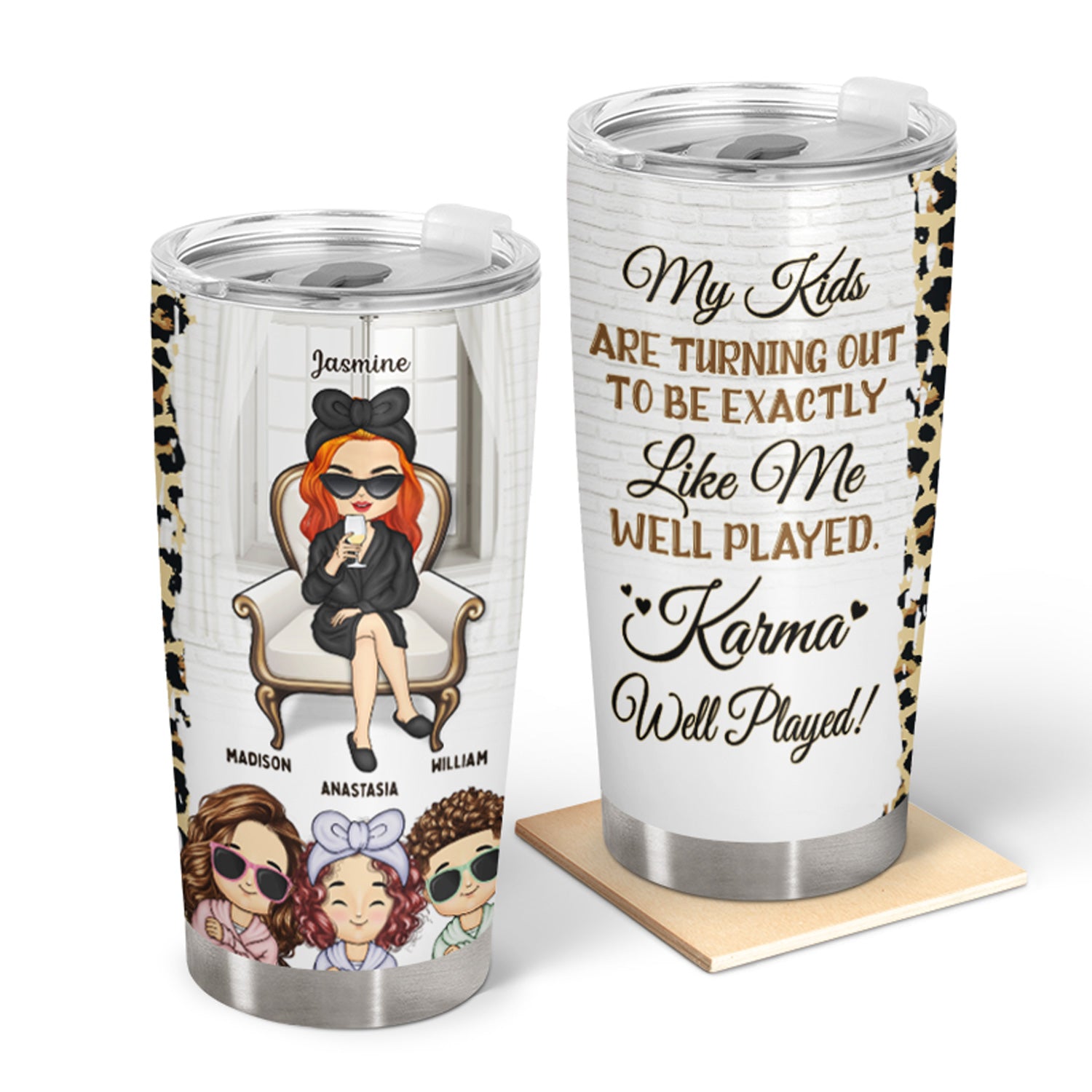 Young Mom Exactly Like Me - Gift For Mother - Personalized Custom Tumbler