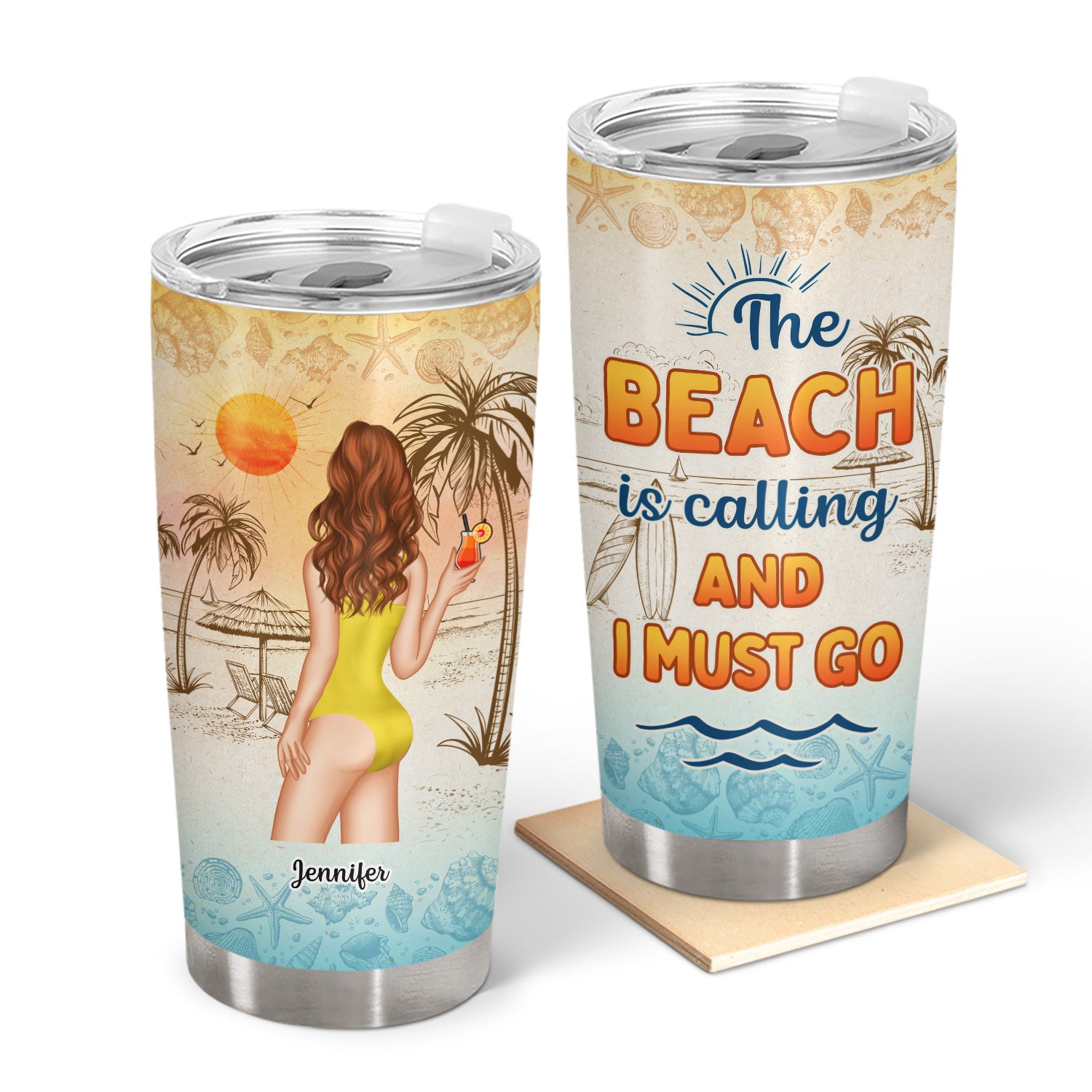Beach Travel The Beach Is Calling - Gift For Traveling Lovers - Personalized Custom Tumbler