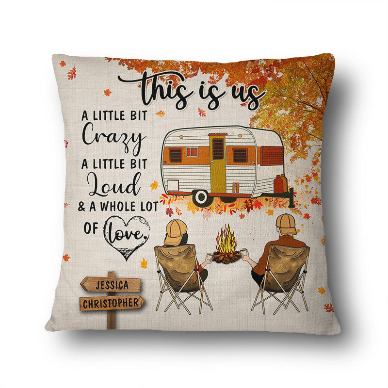 Fall Camping Couple This Is Us Custom Pillow