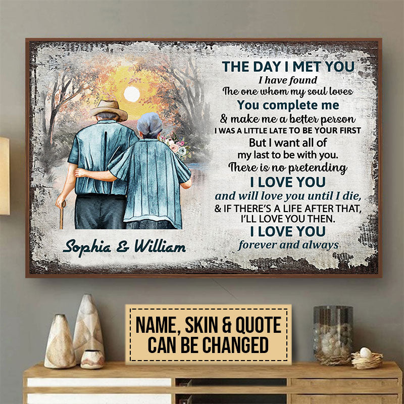 Personalized Family Old Couple Customized Poster - Wander Prints™