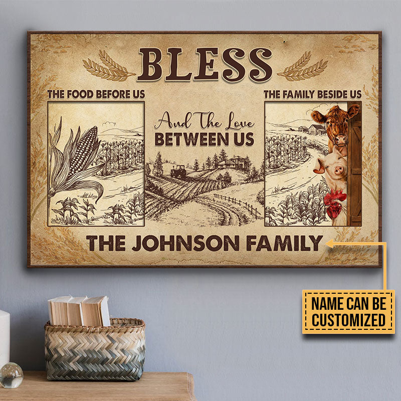 Farm Bless The Food The Family And The Love Custom Poster
