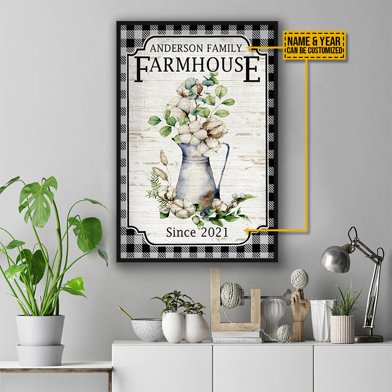 Farmhouse Cotton Checkered Custom Poster