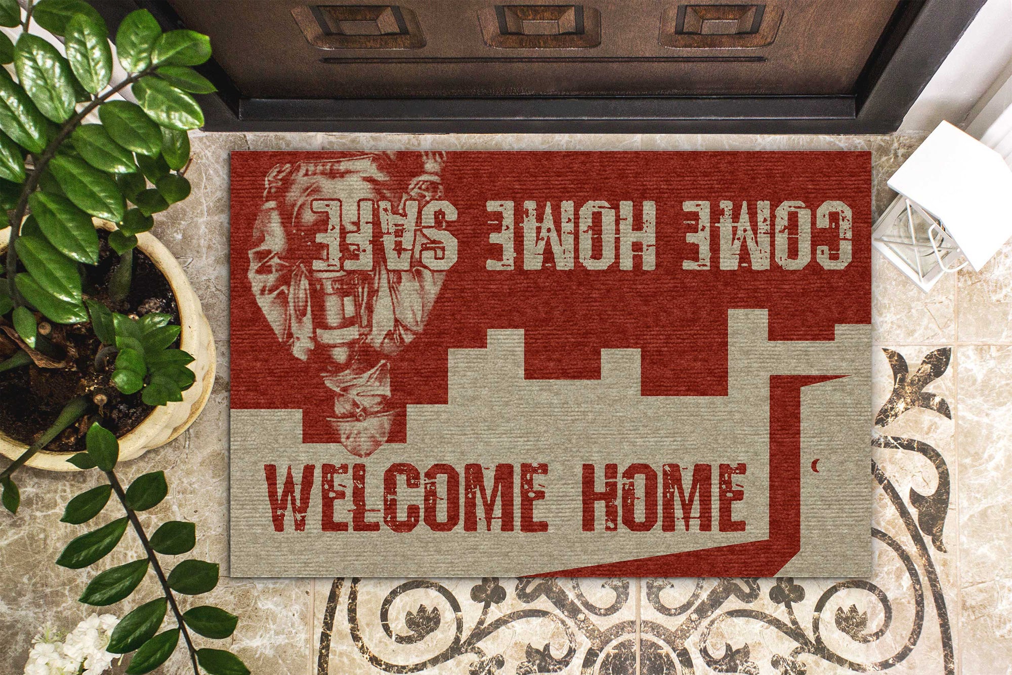 Firefighter Welcome Home Customized Doormat
