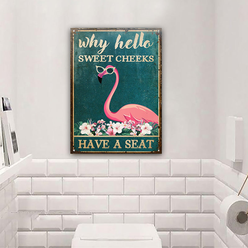 Flamingo Why Hello Customized Classic Metal Signs