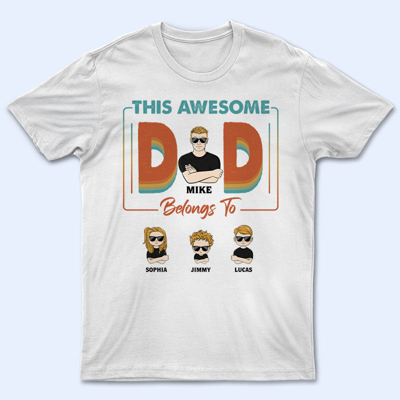 This Awesome Dad - Gift For Father - Personalized Custom T Shirt
