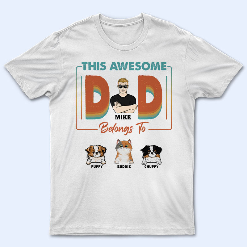 This Awesome Dad - Gift For Dog Dad, Cat Dad - Personalized Custom T Shirt